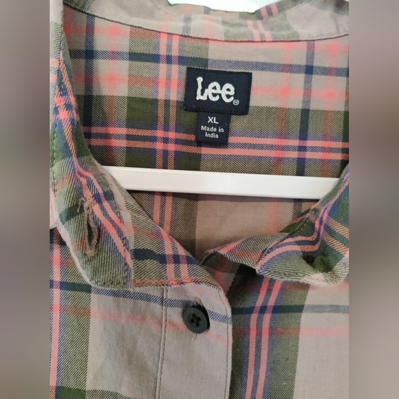 New with Tags Women's XL Lee Multicolor Plaid Shirt Country Cotton - Picture 9 of 9